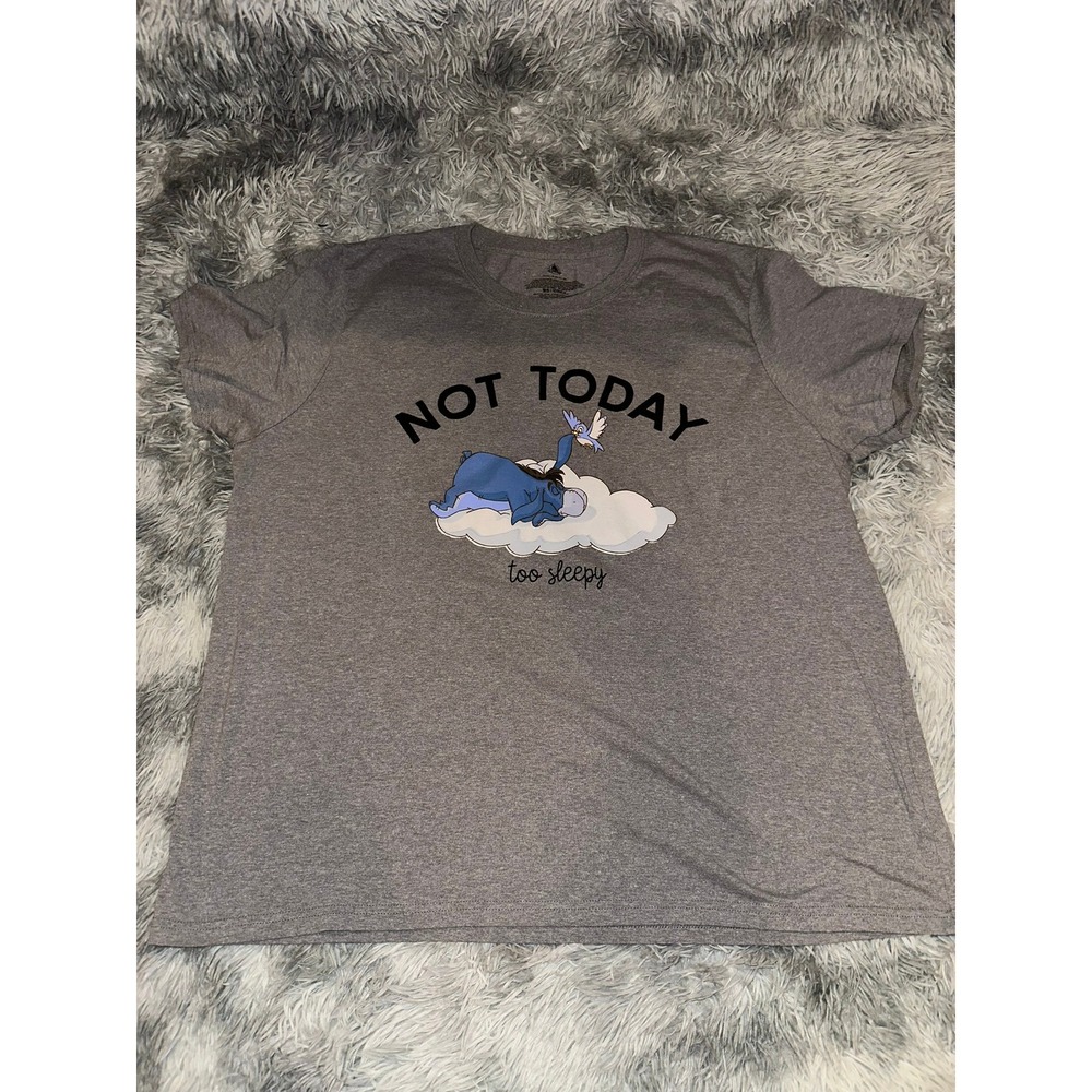 Disney Eeyore Not Today Too Sleepy Graphic T-Shirt Gray 3XL Winnie the‎ Pooh